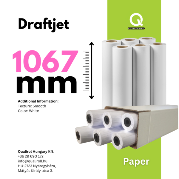 Draftjet 80 GSM , 1067mm x 50m
