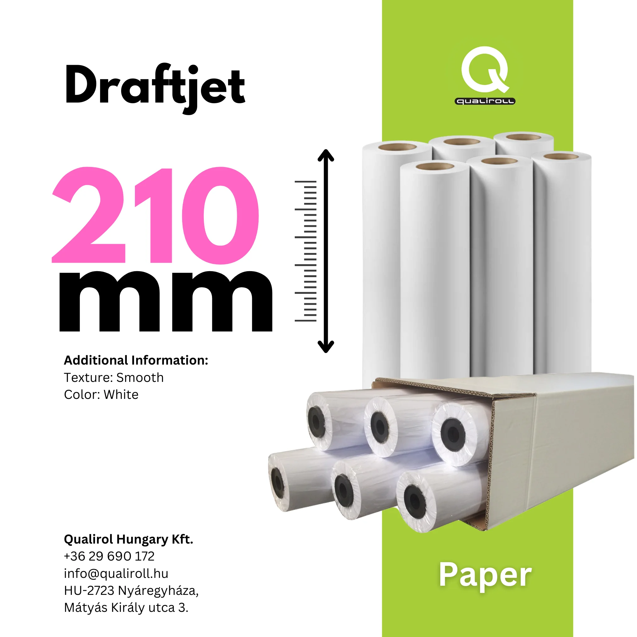 Draftjet 80 GSM , 210mm x 50m