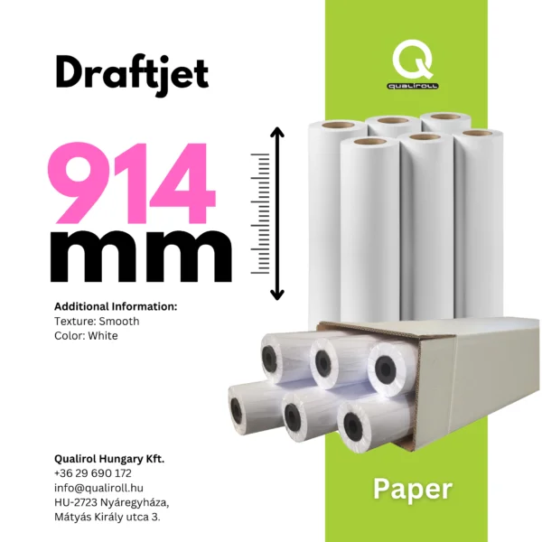Draftjet 80 GSM , 914mm x 100m