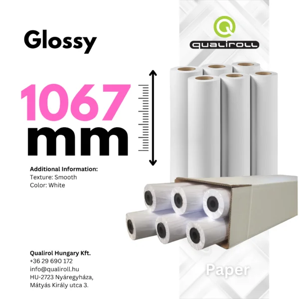 Glossy Photo Paper 200 GSM , 1067mm x 30m