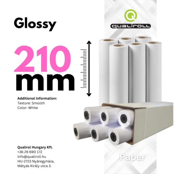 Glossy Photo Paper 200 GSM , 210mm x 30m