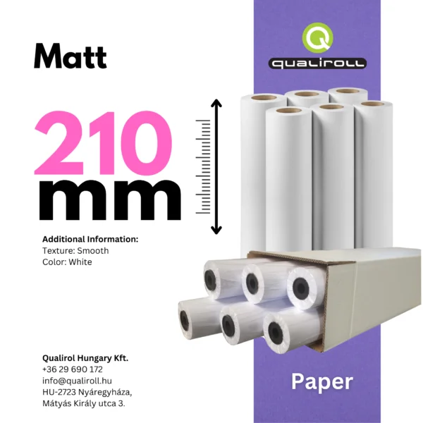 Matt Photo Paper 180 GSM , 210mm x 30m