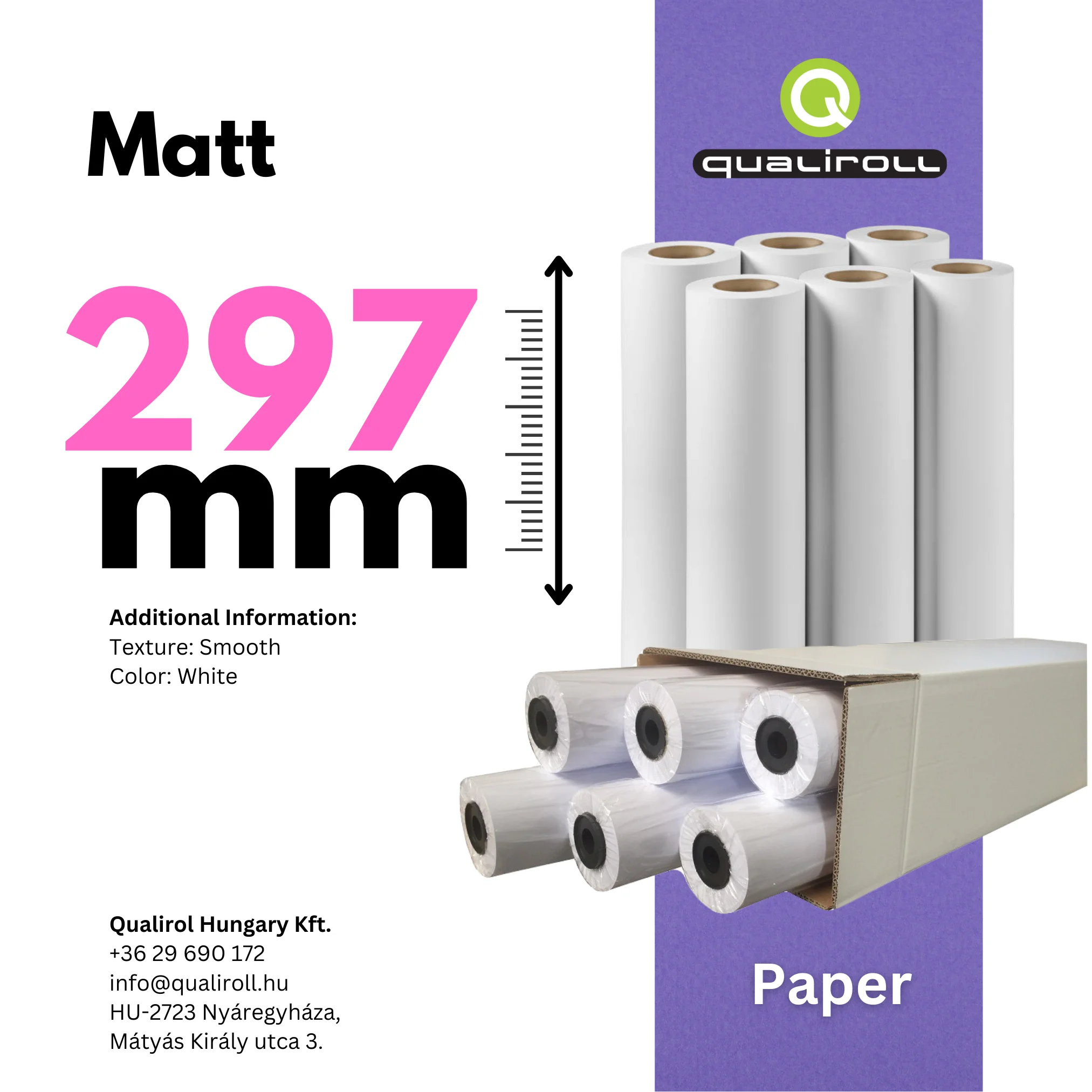 Matt Photo Paper 180 GSM , 297mm x 30m