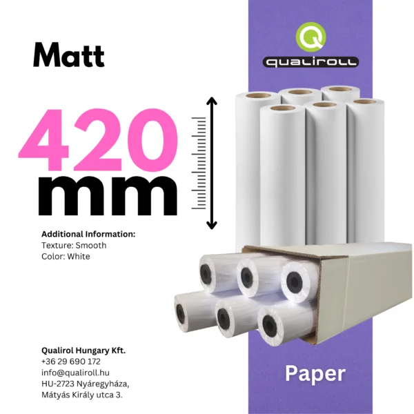 Matt Photo Paper 180 GSM , 420mm x 30m