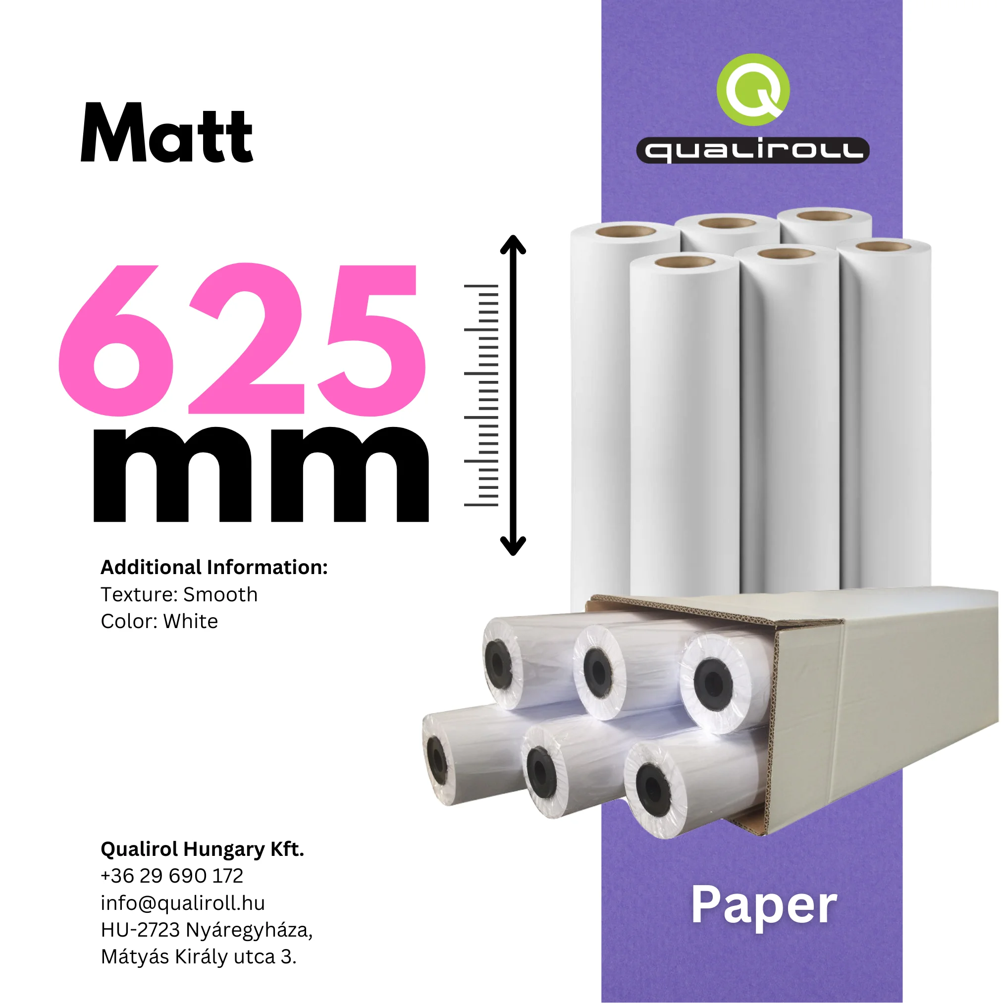 Matt Photo Paper 180 GSM , 625mm x 30m