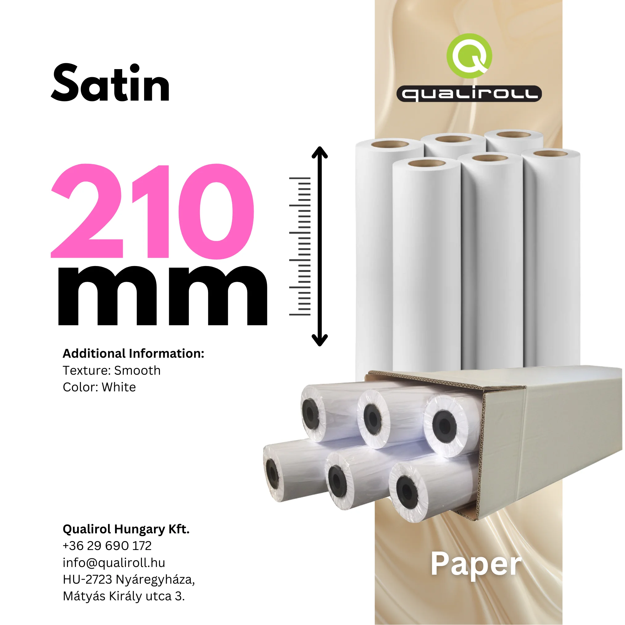 Satin Photo Paper 200 GSM , 210mm x 30m