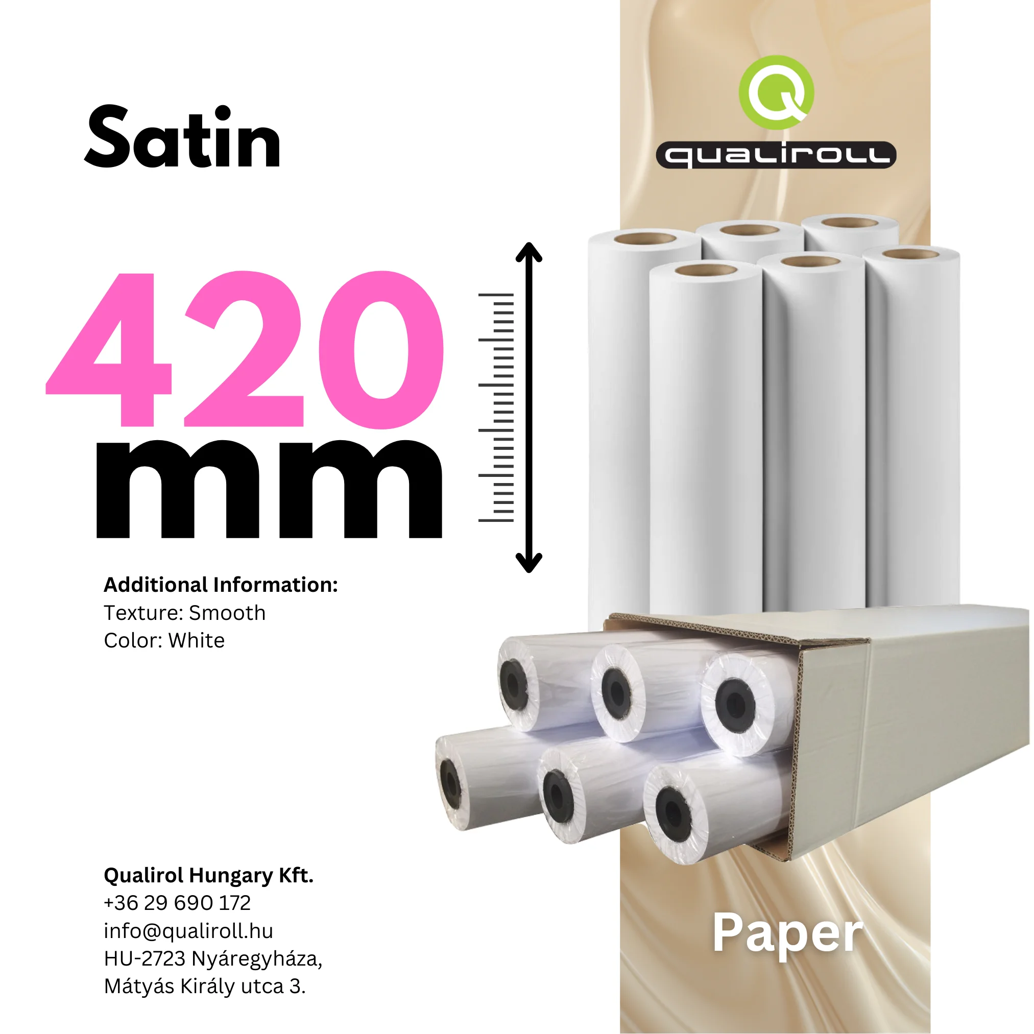 Satin Photo Paper 200 GSM , 420mm x 30m