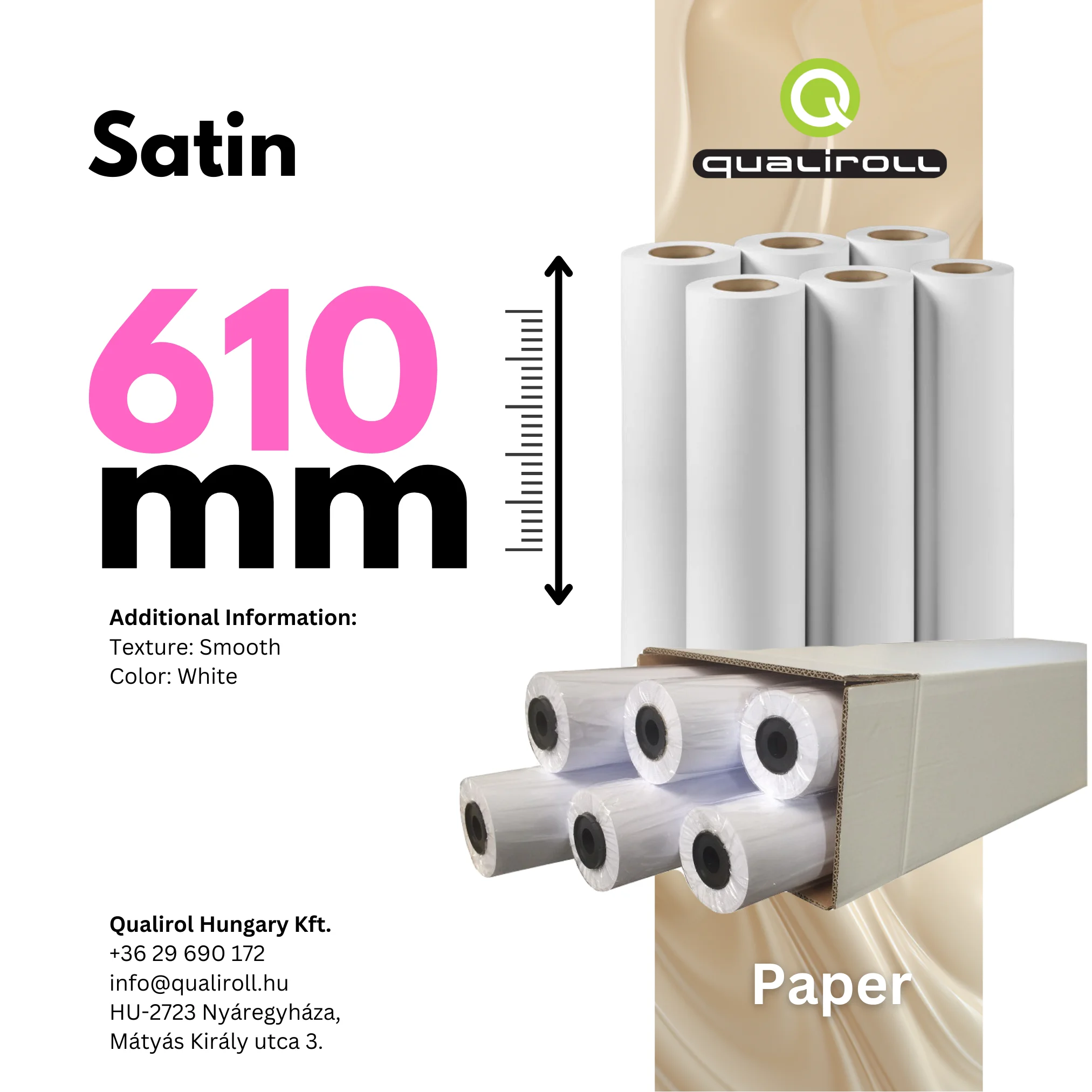 Satin Photo Paper 200 GSM , 610mm x 30m