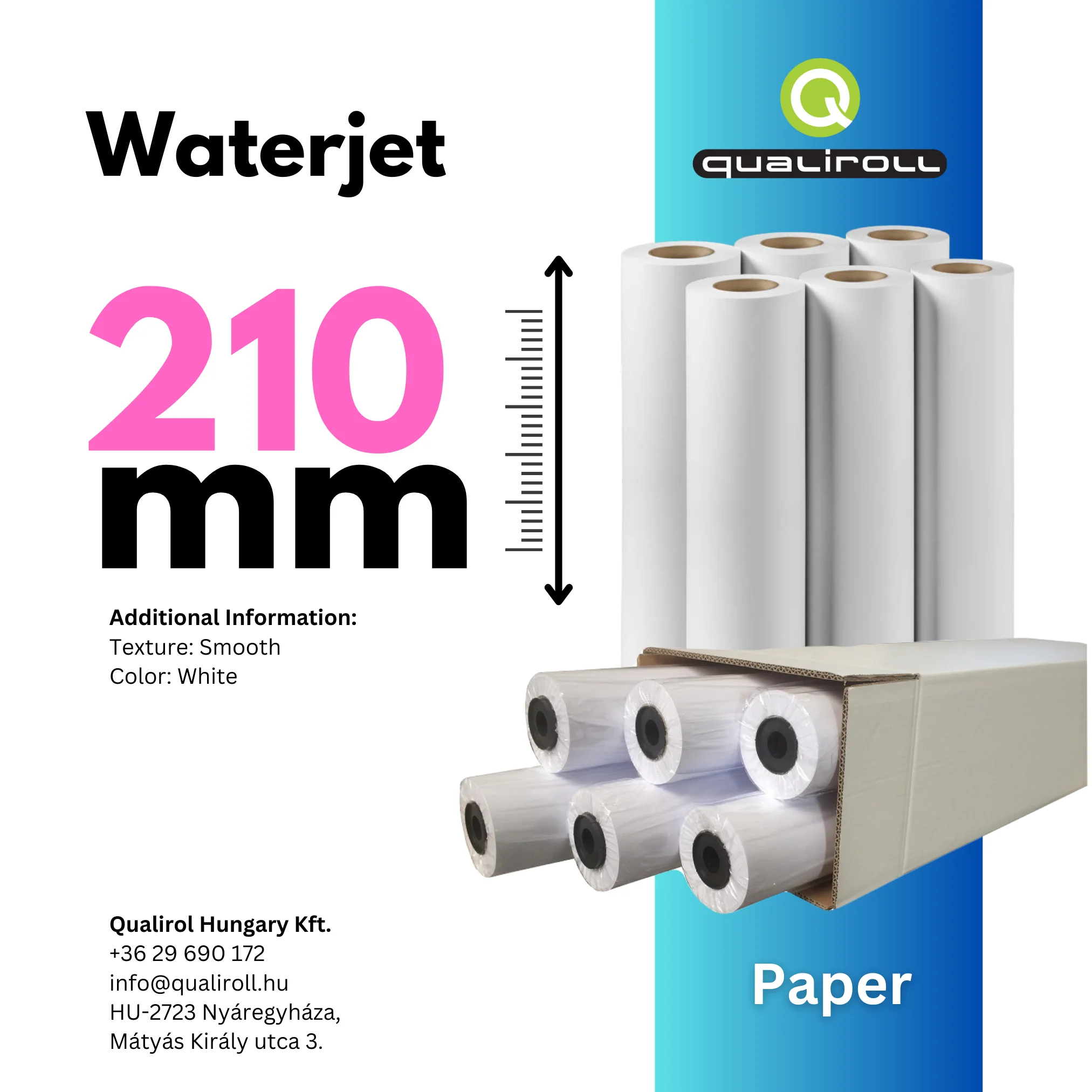 Waterjet 90 GSM , 210mm x 50m