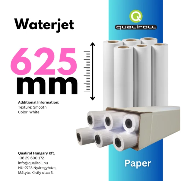Waterjet 120 GSM , 625mm x 50m