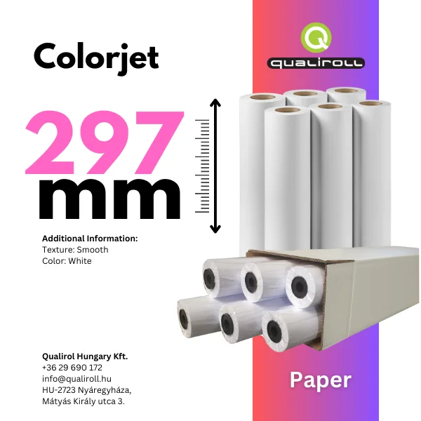 Colorjet 100 GSM , 297mm x 50m